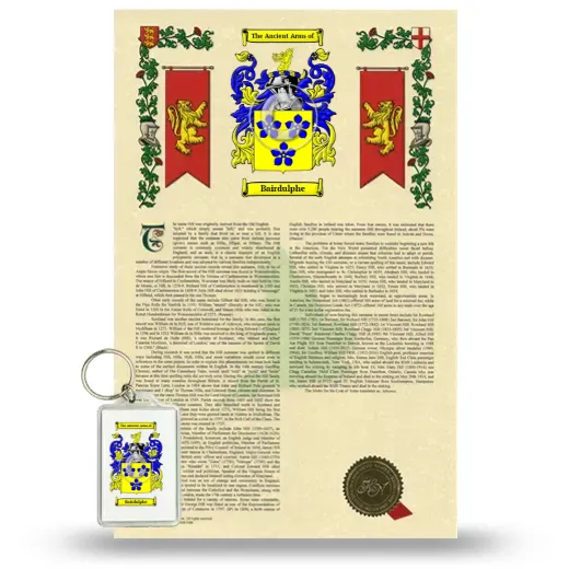 Bairdulphe Armorial History and Keychain Package