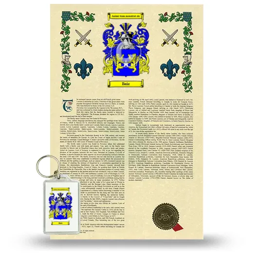 Baiz Armorial History and Keychain Package