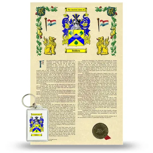 Bakken Armorial History and Keychain Package