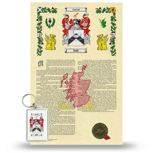 Balfe Armorial History and Keychain Package