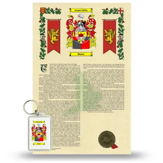 Baner Armorial History and Keychain Package