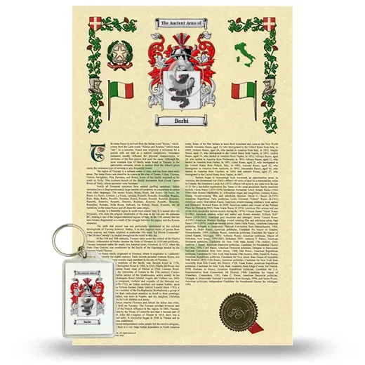 Barbi Armorial History and Keychain Package