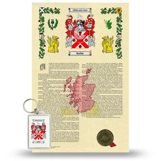 Barbie Armorial History and Keychain Package
