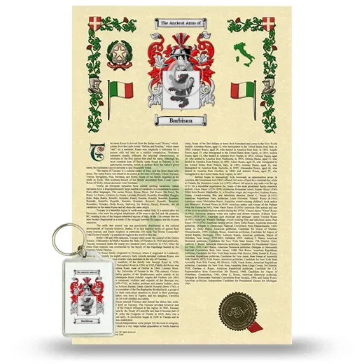 Barbisan Armorial History and Keychain Package