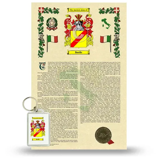 Bardis Armorial History and Keychain Package