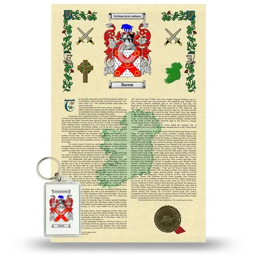 Barent Armorial History and Keychain Package