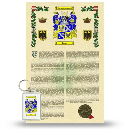 Bares Armorial History and Keychain Package