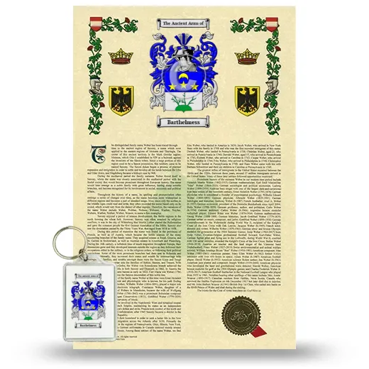 Barthelmess Armorial History and Keychain Package