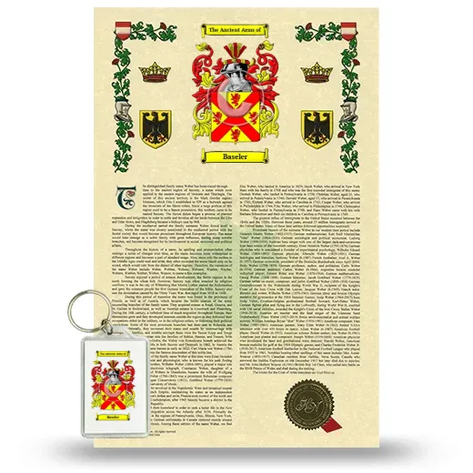 Baseler Armorial History and Keychain Package