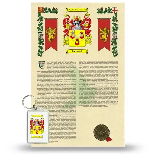 Batmand Armorial History and Keychain Package