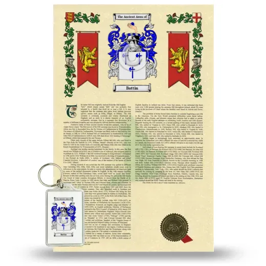 Battin Armorial History and Keychain Package