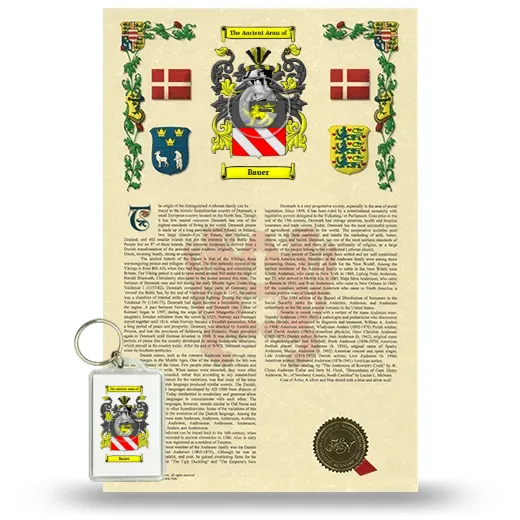 Bauer Armorial History and Keychain Package