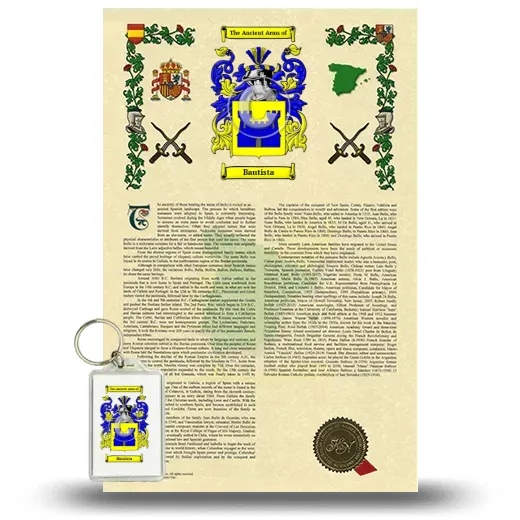 Bautista Armorial History and Keychain Package