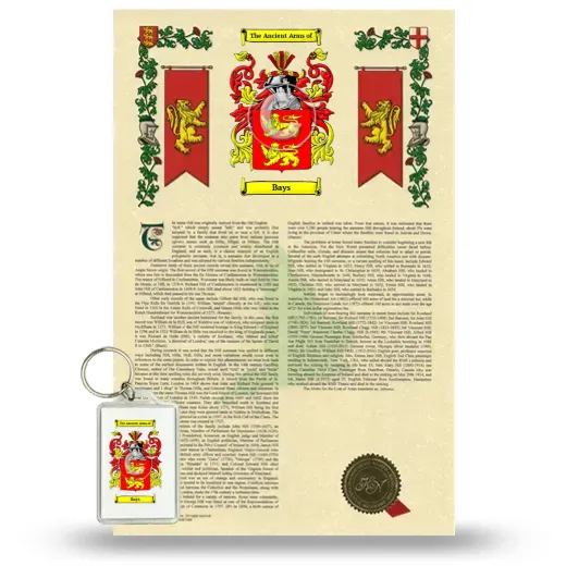 Bays Armorial History and Keychain Package