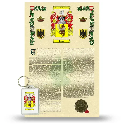 Beery Armorial History and Keychain Package