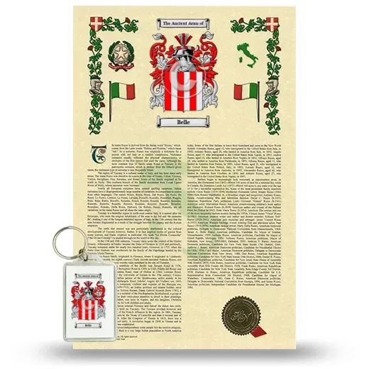 Belle Armorial History and Keychain Package