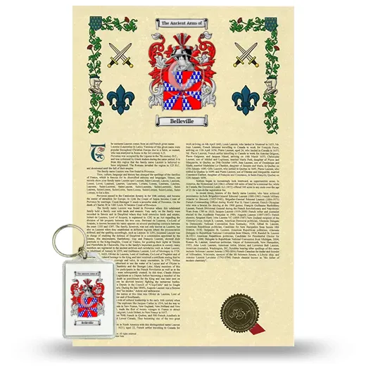 Belleville Armorial History and Keychain Package