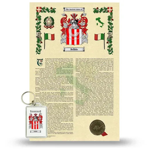 Bellido Armorial History and Keychain Package