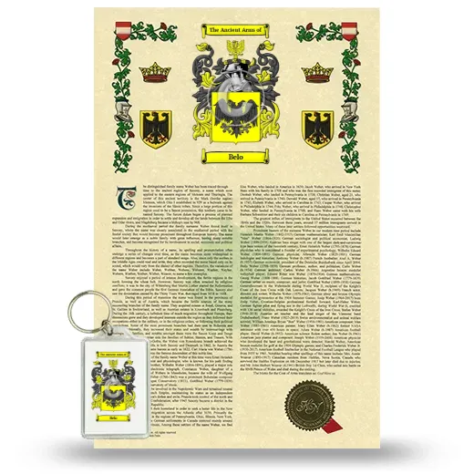 Belo Armorial History and Keychain Package