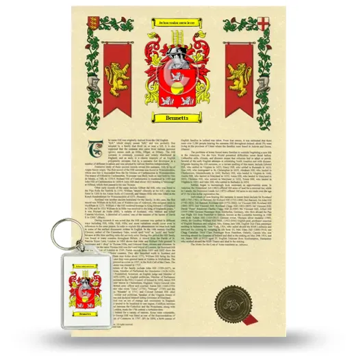 Bennetts Armorial History and Keychain Package