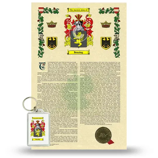 Benzing Armorial History and Keychain Package