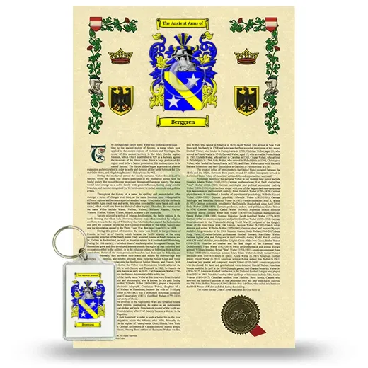 Berggren Armorial History and Keychain Package
