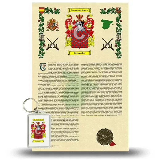 Bermudes Armorial History and Keychain Package