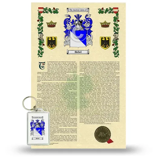 Biebel Armorial History and Keychain Package