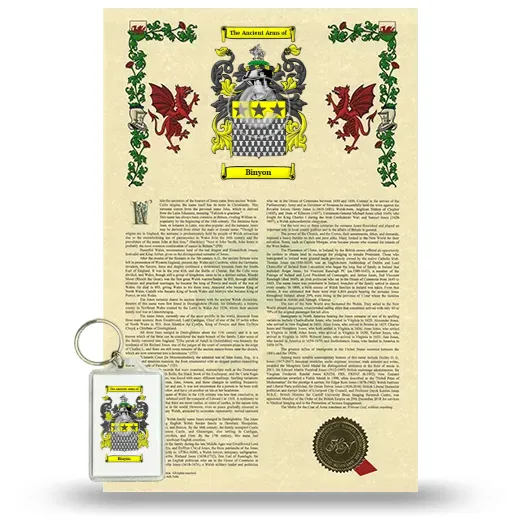 Binyon Armorial History and Keychain Package