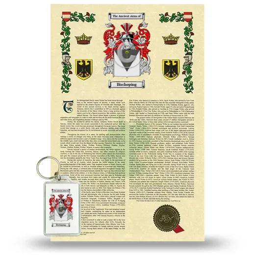 Bischoping Armorial History and Keychain Package