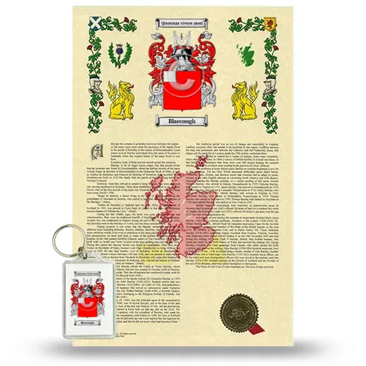 Blaecough Armorial History and Keychain Package