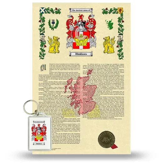 Blinkhorn Armorial History and Keychain Package