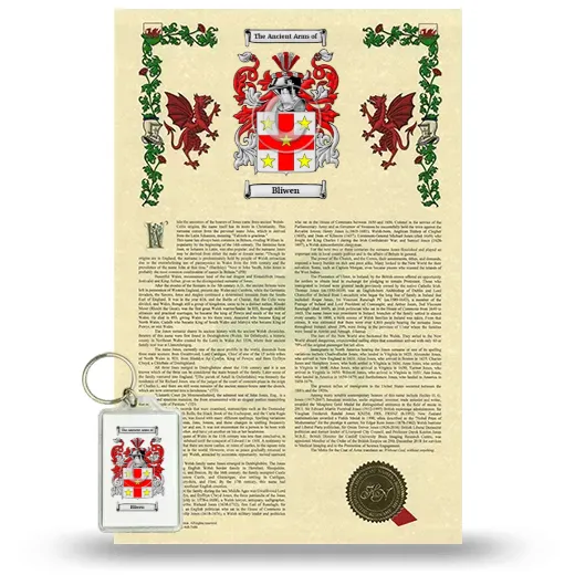 Bliwen Armorial History and Keychain Package