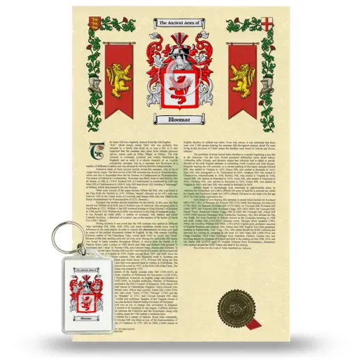 Bloomar Armorial History and Keychain Package