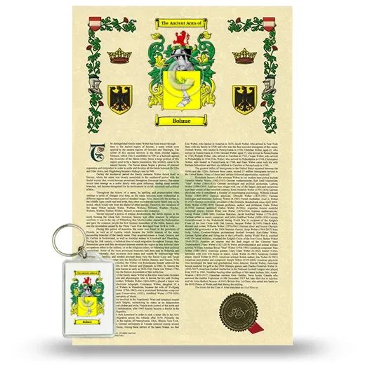 Bohme Armorial History and Keychain Package