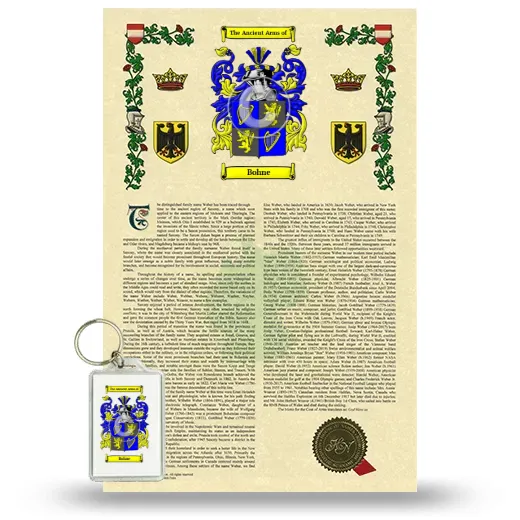 Bohne Armorial History and Keychain Package