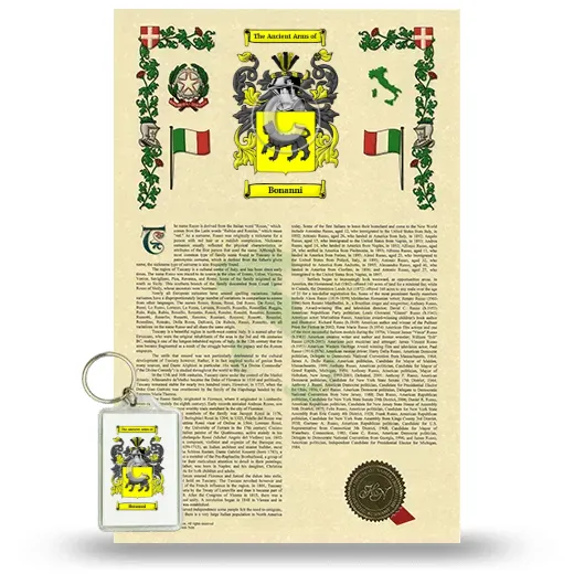 Bonanni Armorial History and Keychain Package