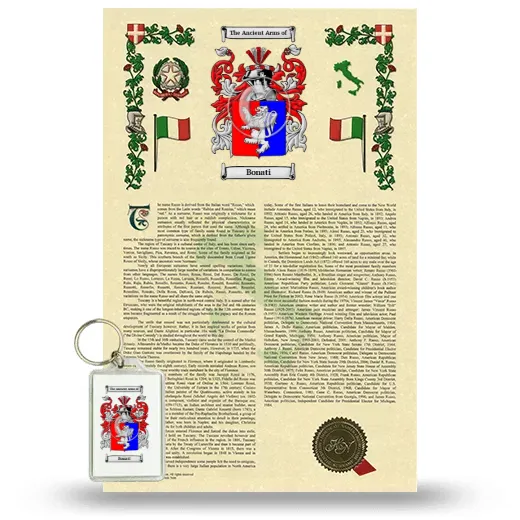 Bonati Armorial History and Keychain Package