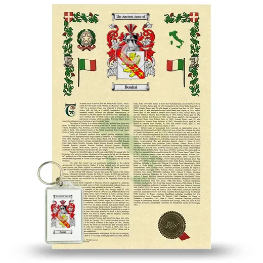 Bonini Armorial History and Keychain Package
