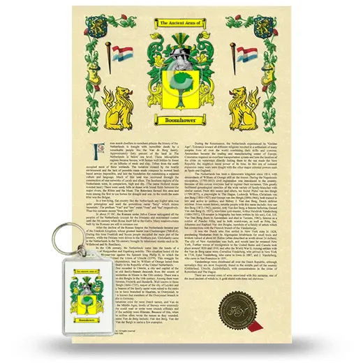 Boomhower Armorial History and Keychain Package