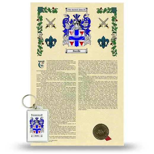 Borelle Armorial History and Keychain Package