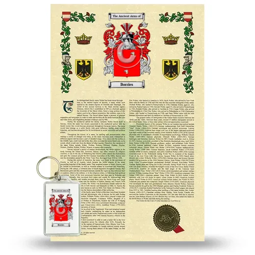 Borries Armorial History and Keychain Package