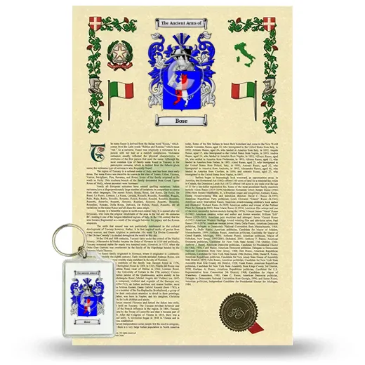 Bose Armorial History and Keychain Package
