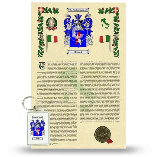 Bosoni Armorial History and Keychain Package