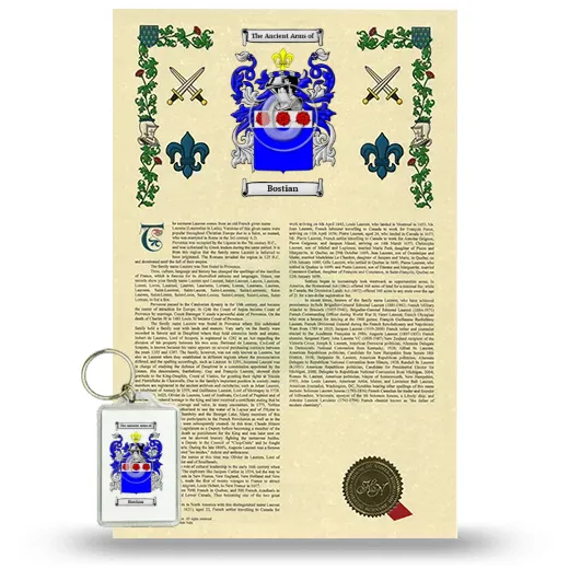Bostian Armorial History and Keychain Package
