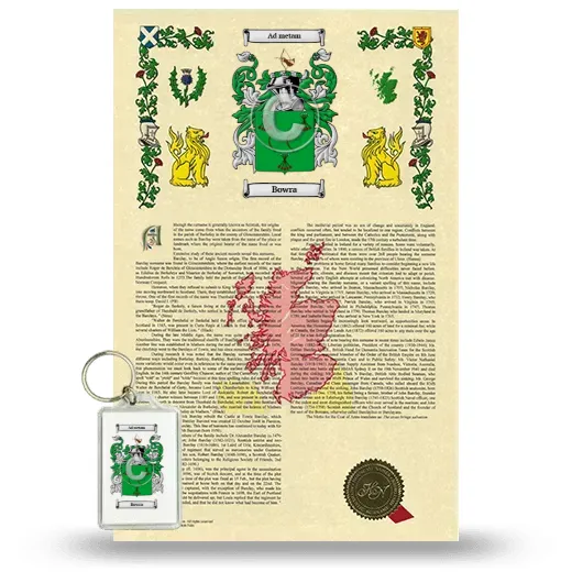 Bowra Armorial History and Keychain Package