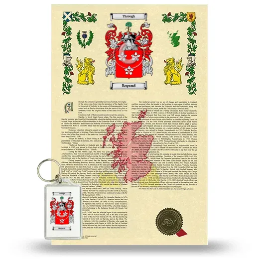 Boyand Armorial History and Keychain Package