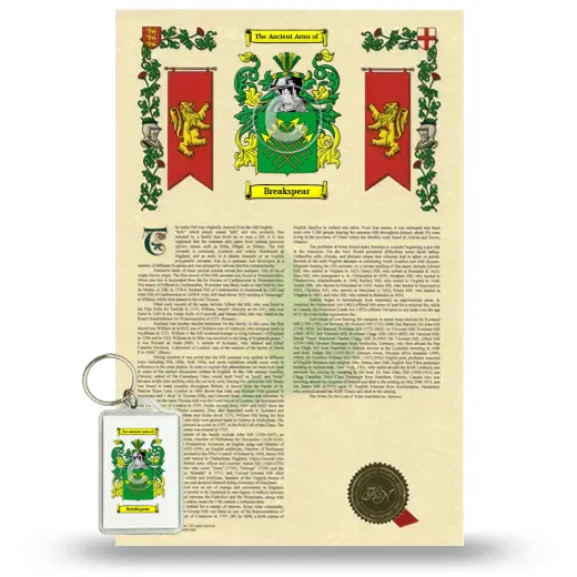 Breakspear Armorial History and Keychain Package