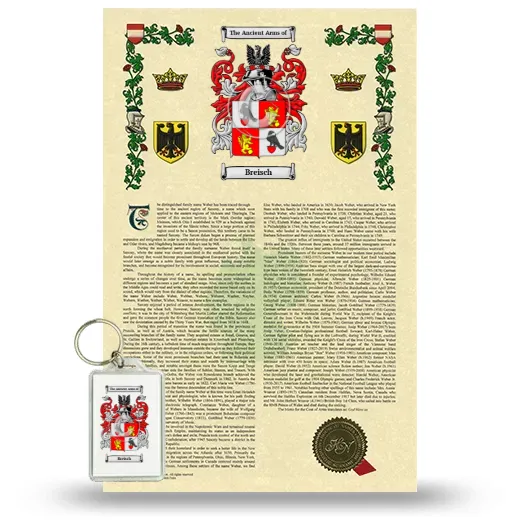 Breisch Armorial History and Keychain Package