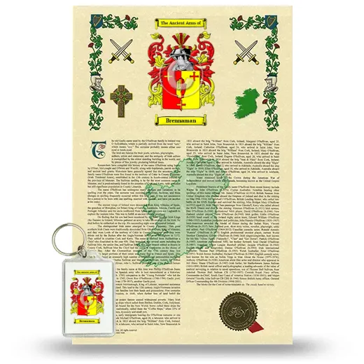 Brennaman Armorial History and Keychain Package